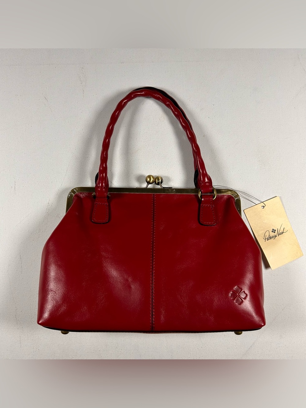 Patricia Nash Rora Frame Satchel - Maroon Robine Rosewood - NWT - Org. $299.95